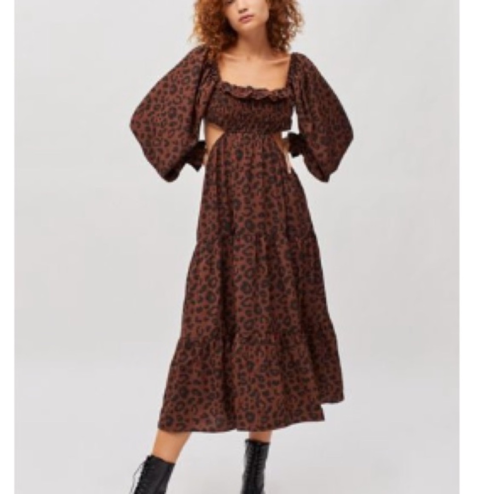 UO Brown Leopard Print Dress